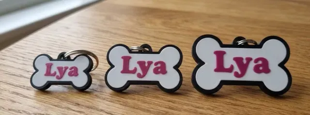 Chapa de Hueso para Mascotas - Nombre y Teléfono — Фото 4 из 4