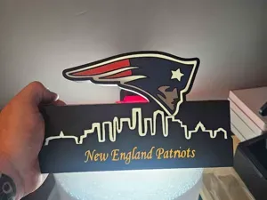 NFL Lightbox new england Patriots with skyline!