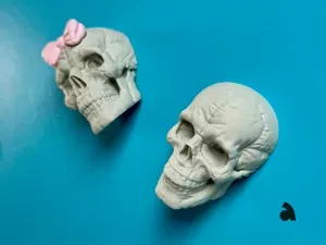 Puffy Skull Fridge Magnets