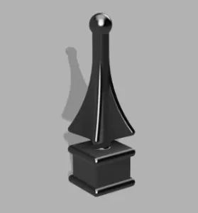 Four-Sided Spire Fence Finial