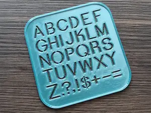 Capital Letters, Punctuation and Operators Stencil