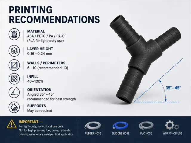 Parametric Barbed Y Hose Connector V2–Metric+Inch — Image 6 of 10