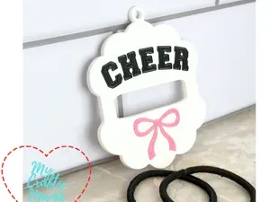 Cheer Scalloped hair tie keychain