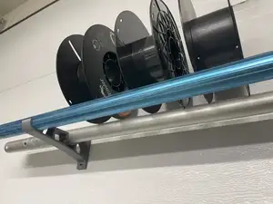 Wall-Mounted Dual Rod Hook for 3D Filament Spools