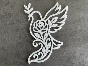 Wanddeko Floraler Vogel Taube