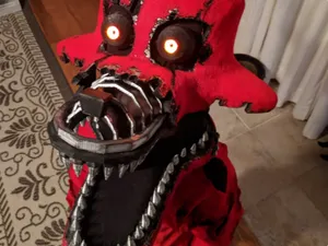 Nightmare Foxy wearable Costume (mask and hook)