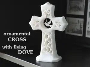 Ornamental Cross with Dove