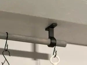 Plant Rod Holder Ceiling mount for 1 5/16" Dia Closet rod 3 on a plate