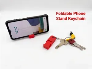 Foldable Phone Stand Keychain – Print-in-Place