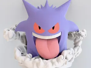 Gengar Pokemon Model; No AMS Needed - Split Ghost