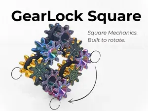 GearLock Square: Square Mechanics. Built to rotate