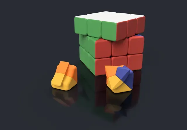 Rubik Style Cube Puzzle Style Colorblock — Фото 9 из 10