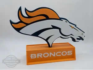 Denver Broncos 3D Logo with Optional Stand