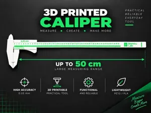 Large Vernier Caliper – 50 cm/ 0.05 mm/ Bambu Lab
