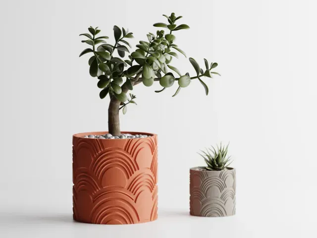 Plant Pot Modern Wavy 1 / 2 Patterns — Фото 7 из 12