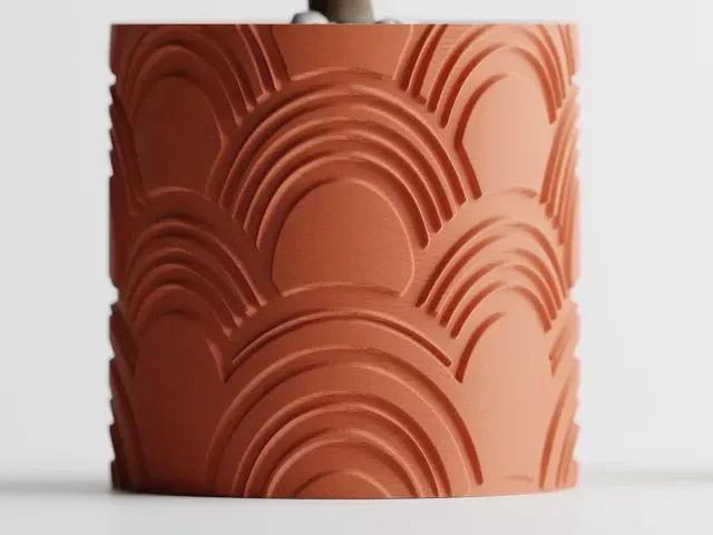 Plant Pot Modern Wavy 1 / 2 Patterns — Фото 10 из 12
