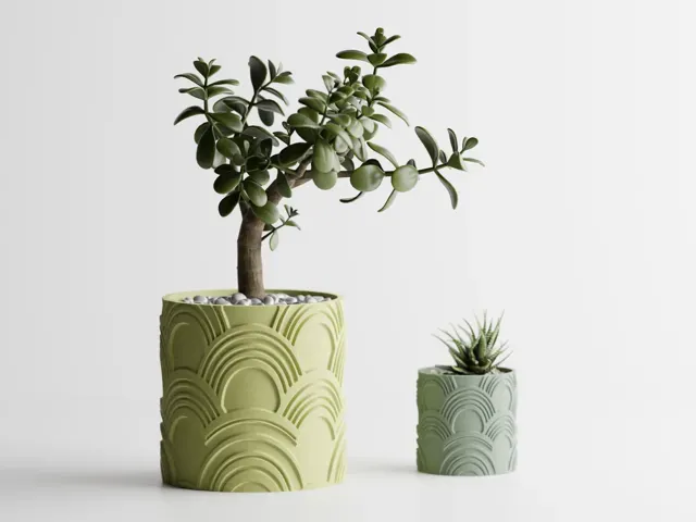 Plant Pot Modern Wavy 1 / 2 Patterns — Фото 2 из 12