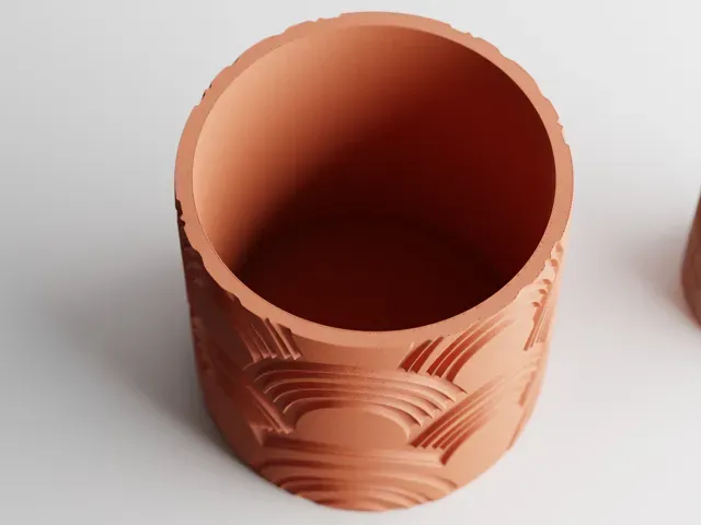 Plant Pot Modern Wavy 1 / 2 Patterns — Фото 11 из 12