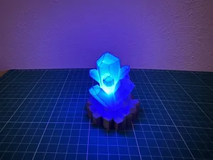 Mini Lamp "Crystal on Stone Base"