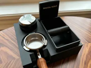 Coffee Tamping station with knockbox 54mm & 58mm
