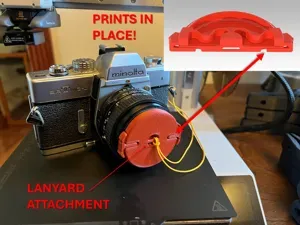 Print in Place Camera Lens Cap 50 mm - 75 mm Sizes