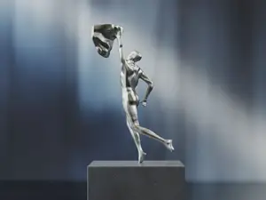 Climber Sculpture Escultura hombre Escalando