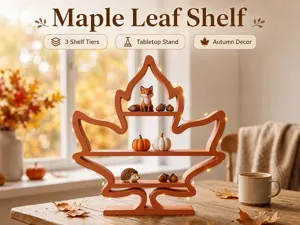 Maple Leaf Shelf – 2 & 3 Tier Autumn Display Decor