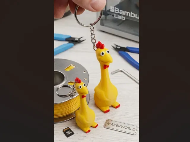 Screaming Chicken Keychain - El Pollo Chillón