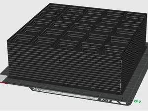 Gridfinity 5x5 Baseplate Stack 16-high
