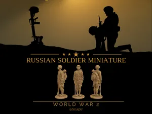Russian Soldier Miniature World War 2-No Supports