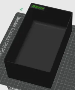 Gridfinity 3x5x12U Box for wooden dowels
