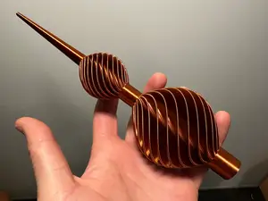 Spiral Christmas tree topper ornament