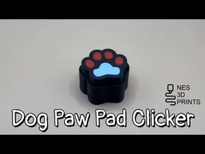 Dog Paw Pad Fidget Clicker + Keychain