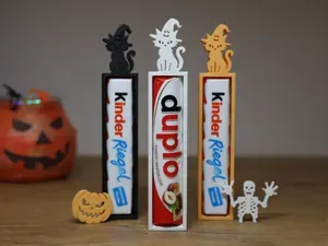Halloween Witch Cat Holder for Duplo Kinderriegel