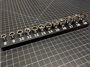 Icon 3/8" Drive Metric Shallow Socket Organizer