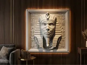 Egyptian Pharaoh Mummy 3D Wall Art