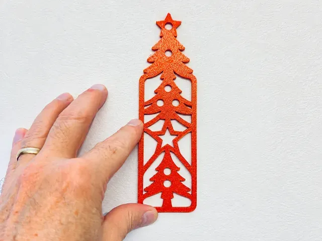 Christmas Tree Openwork Festive Star Tree Bookmark