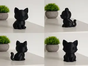 Mini Black Cat - Cute Cat Figurine