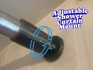 Adjustable No-Drill Shower Curtain Rod Mount