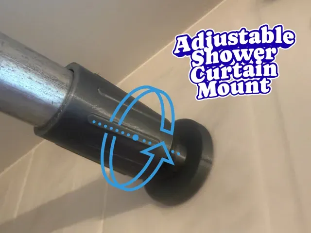 Adjustable No-Drill Shower Curtain Rod Mount