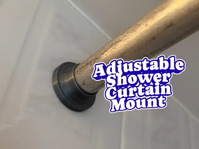 Adjustable No-Drill Shower Curtain Rod Mount — Фото 2 из 3