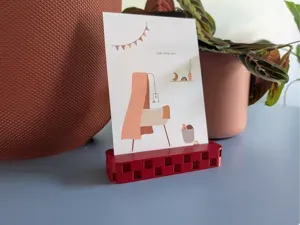 A6 Card Display Stand with Grid Cutouts