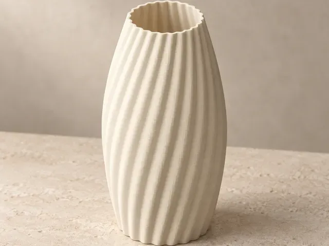 STRATA Twisted Fluted Vase | Modern Japandi Decor