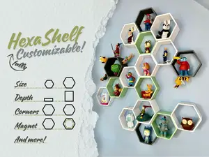 HexaShelf - Customizable hexagon shelf system