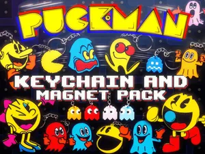 Pac-Man Keychain & Magnet Pack!