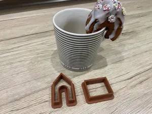 Ausstechformen für kleines Lebkuchenhaus - Tasse