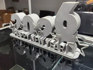 2026 New Years Eve Table Topper with Card Holder