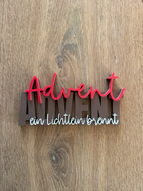 00126 Schriftzug Advent Advent ein Lichtlein brenn — Фото 2 из 2