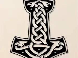 Mjölnir – Thor’s Hammer (Celtic Knot) Wanddeko