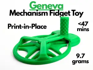 Geneva Mechanism Fidget Toy (Print in Place)
